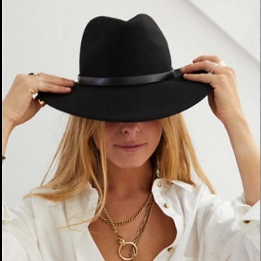Free People Felt Black Fedora